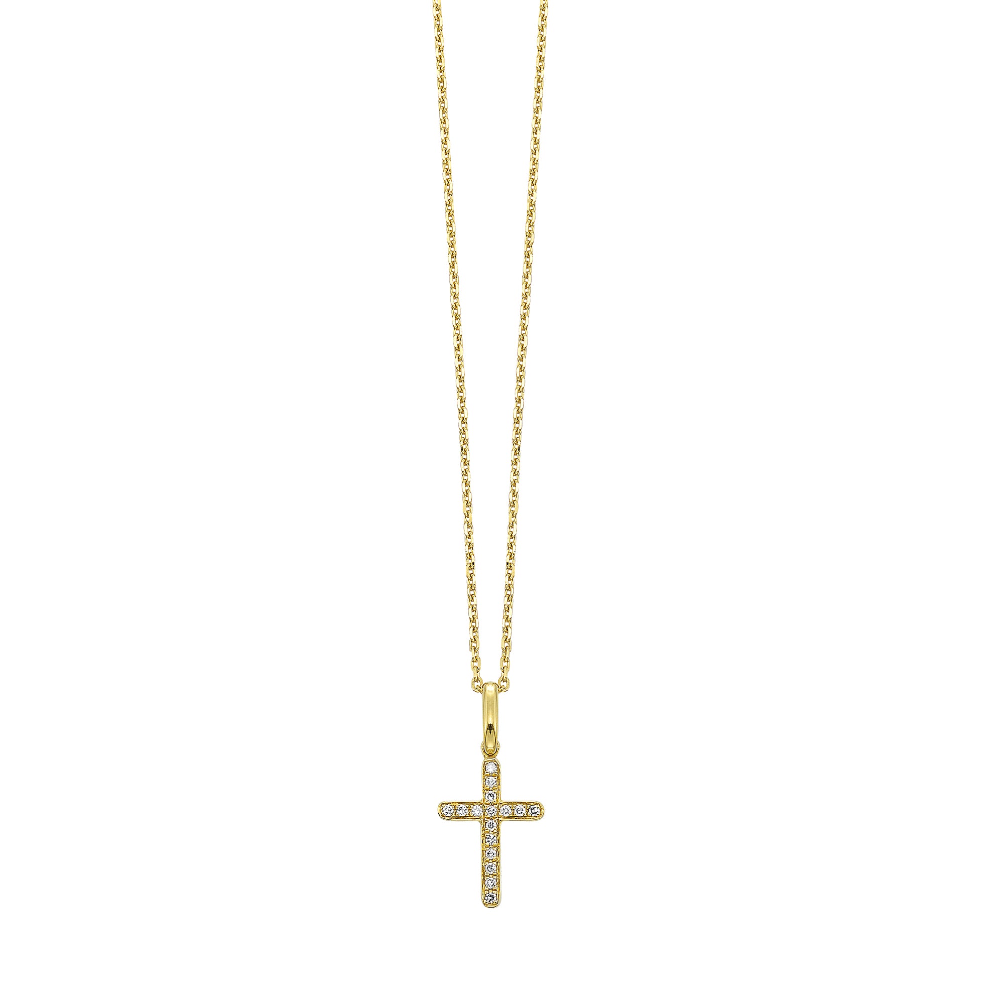 14Kt Yellow Gold Diamond 1/25Ctw Pendant - PD10991-4YB