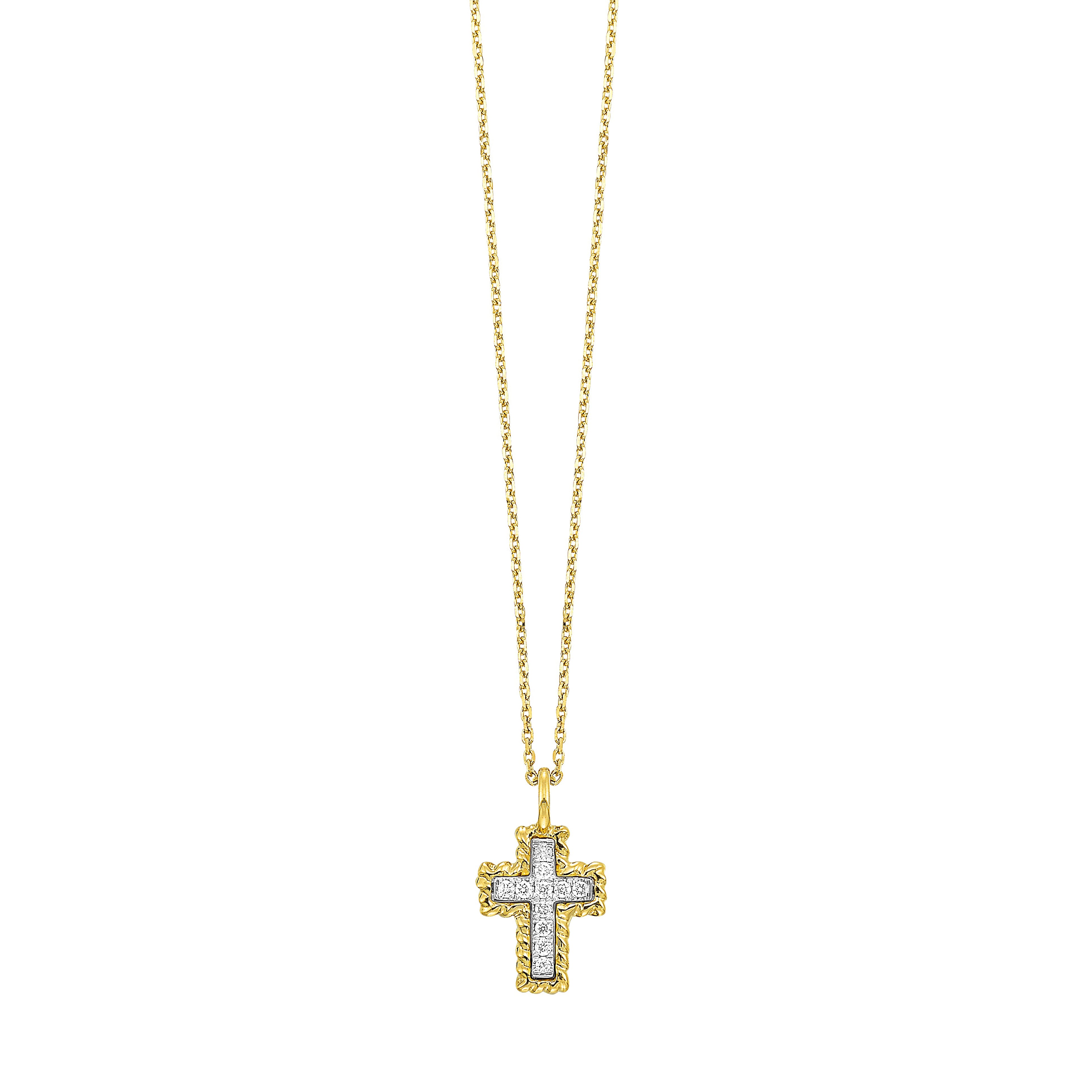 14Kt Yellow Gold Diamond 1/20Ctw Pendant - PD10996-4YC
