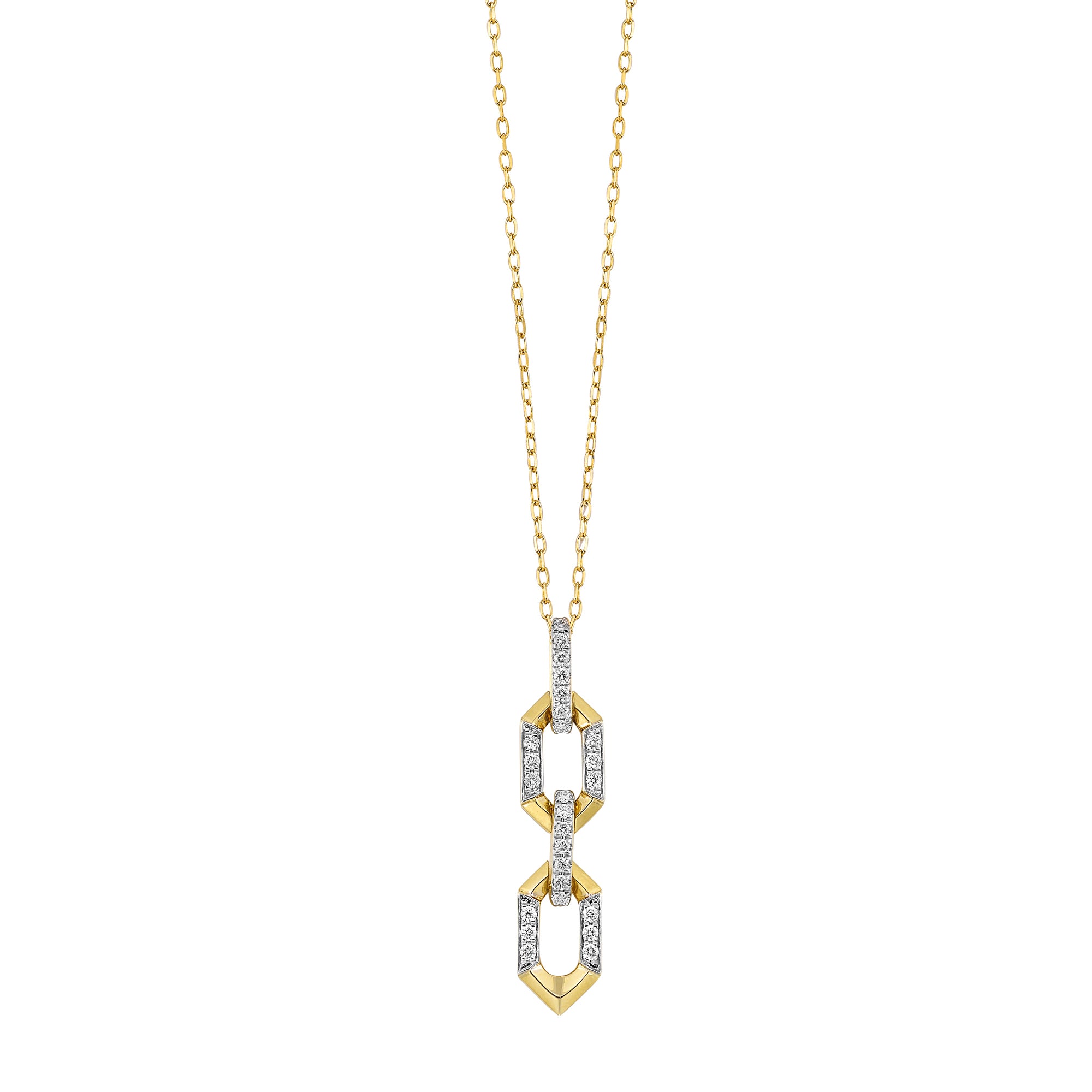 14Kt Yellow Gold Diamond 1/5Ctw Pendant - PD11235-4YC
