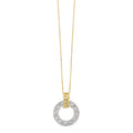 14Kt White Yellow Gold Diamond 1/2Ctw Pendant - PD11239-4YWC