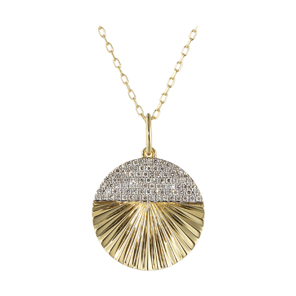 14Kt Yellow Gold Diamond 1/4Ctw Pendant - PD11429-4YSC