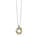 Gold Silver White Yellow Diamond 1/8Ctw Pendant - PD43698-4YSSB