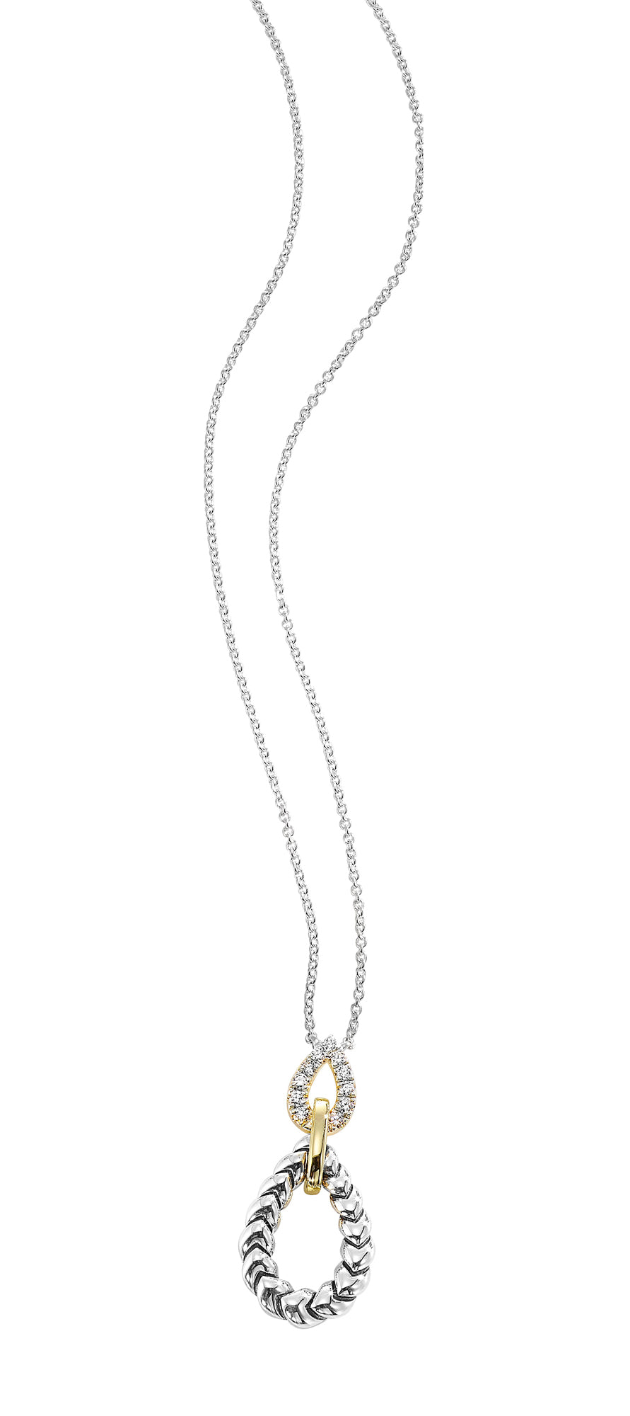 Gold Silver White Yellow Diamond 1/7Ctw Pendant - PD44826-4YSSB