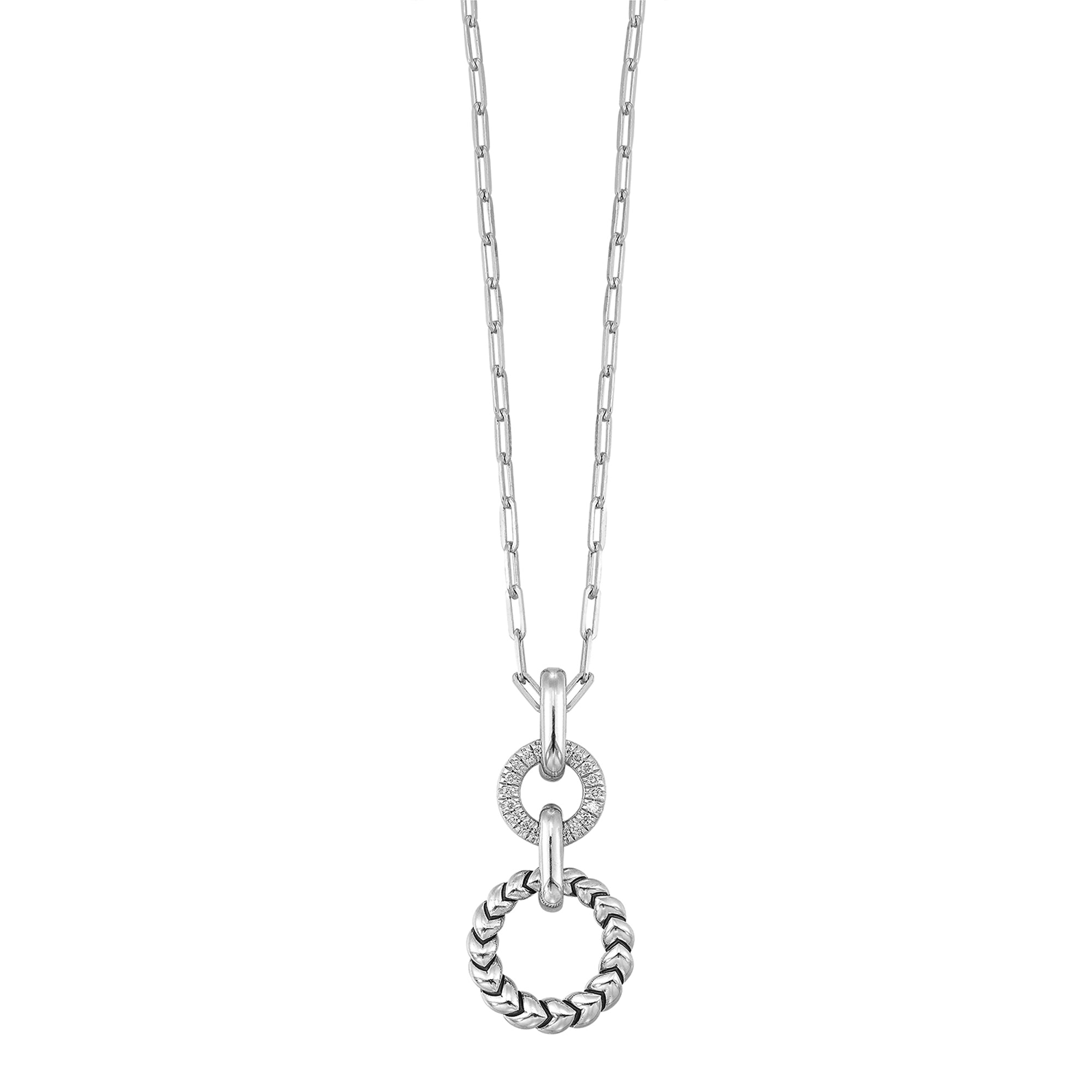 Silver Diamond 1/8Ctw Pendant - PD45840-SSB