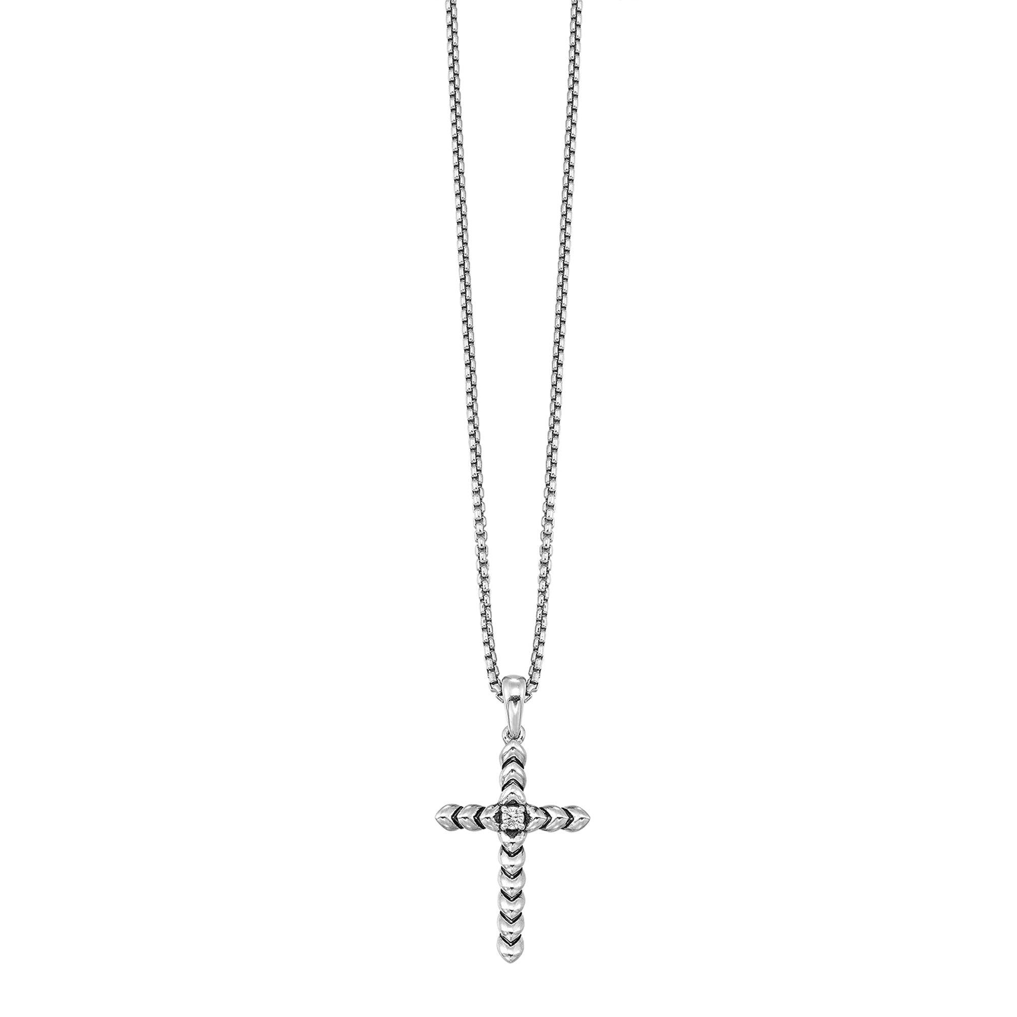 Silver Diamond 1/25Ctw Pendant - PD46207-SSB