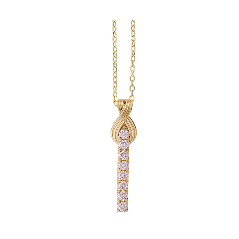 14Kt Yellow Gold Diamond 1/4Ctw Pendant - PD46240-4YB