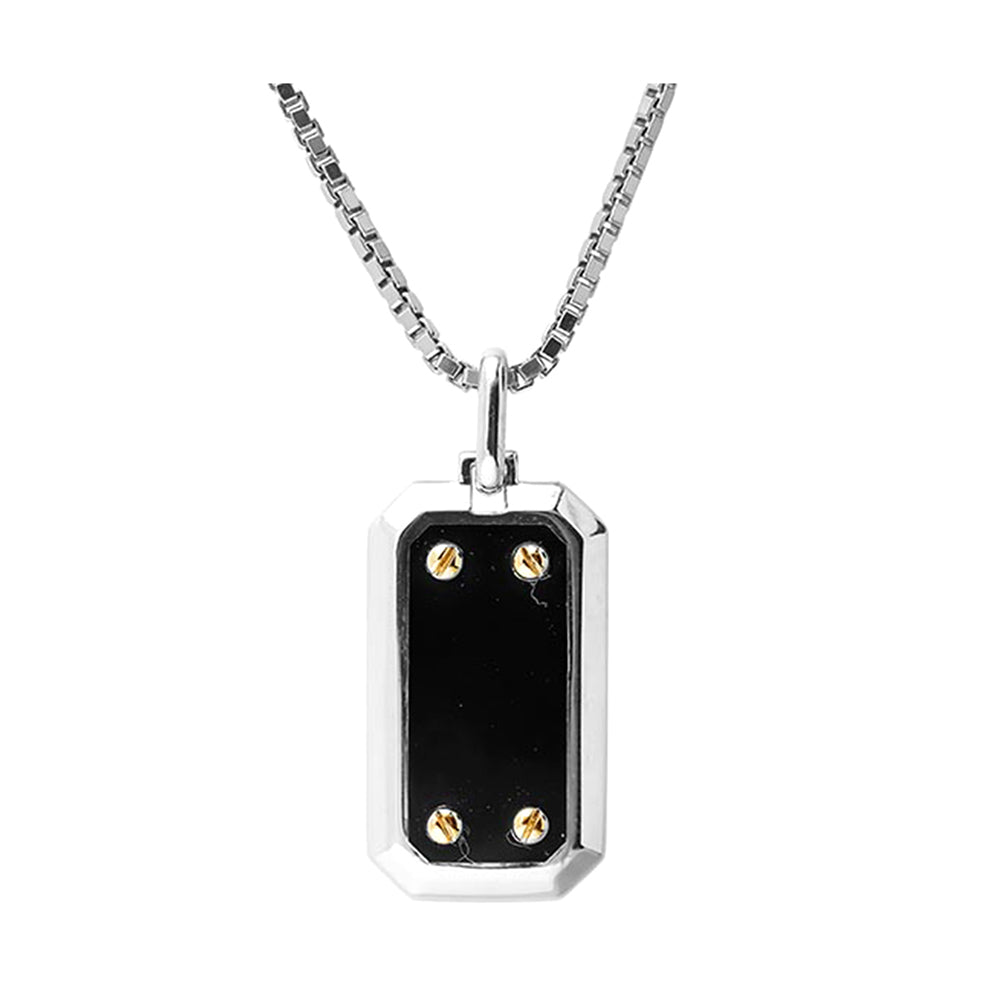Gold Silver White Pendant - PD46385-SS1W