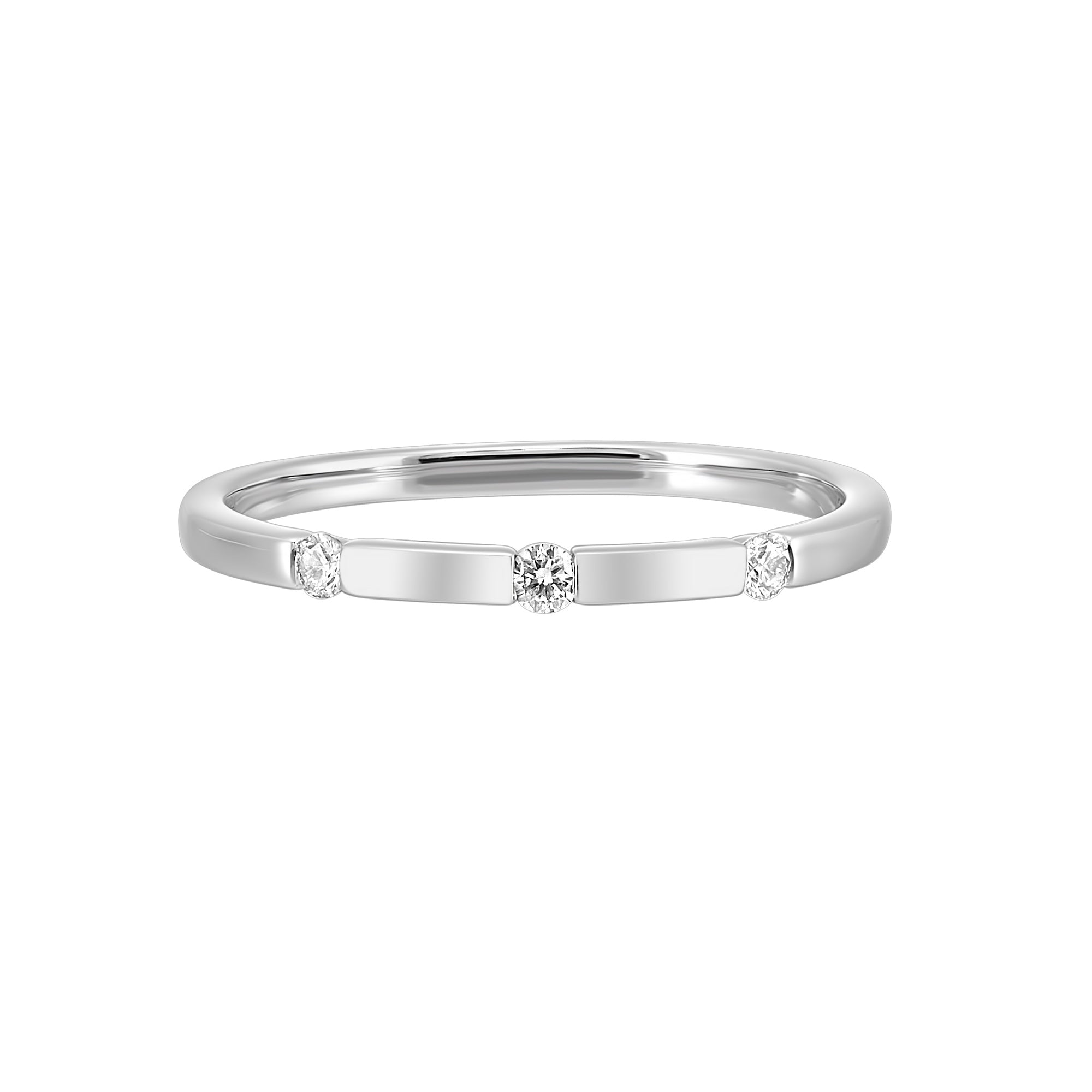 14Kt White Gold Diamond 1/12Ctw Ring - RG103009-4WC