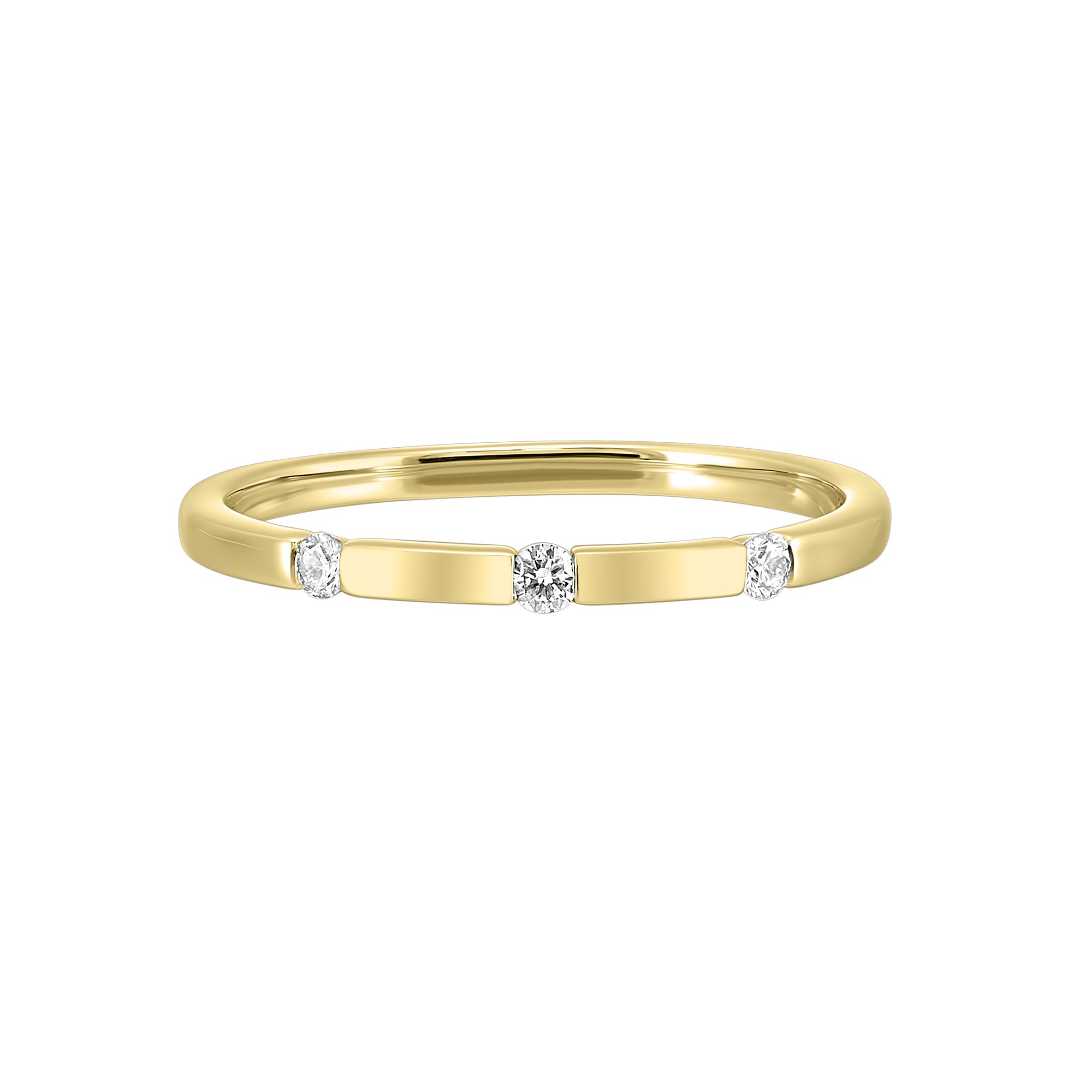 14Kt Yellow Gold Diamond 1/12Ctw Ring - RG103009-4YC