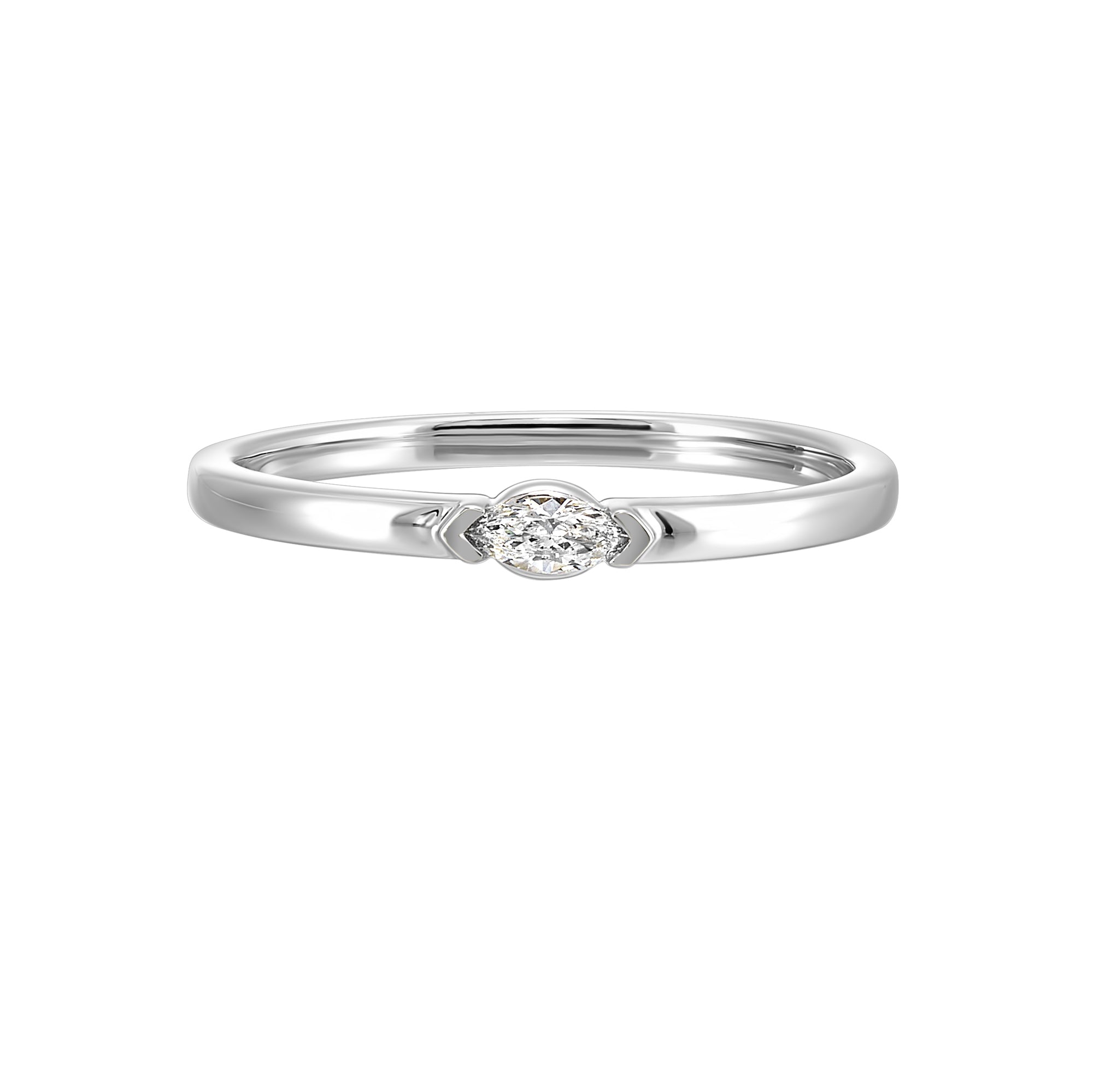 14Kt White Gold Diamond 1/12Ctw Ring - RG103012-4WC