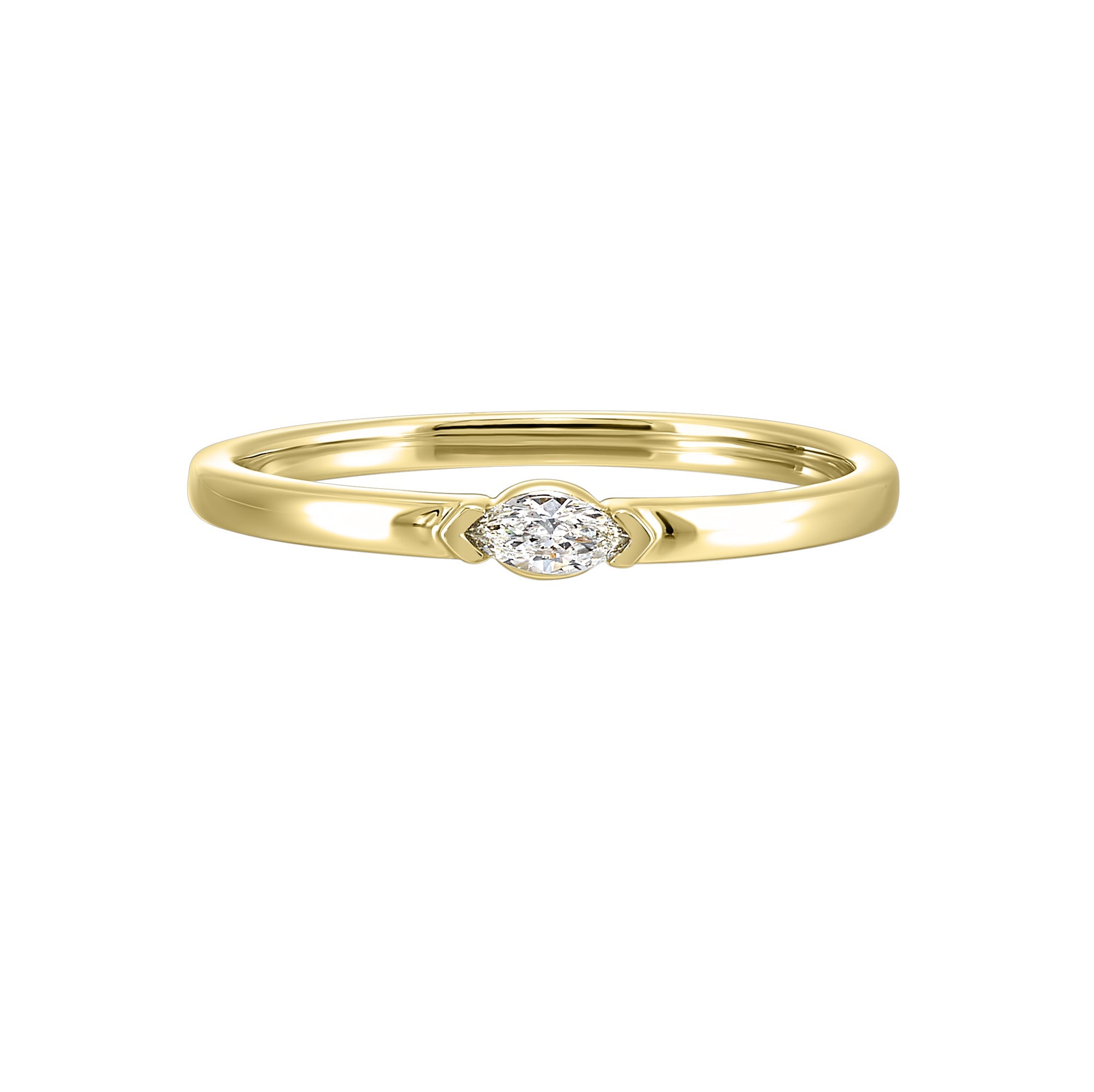 14Kt Yellow Gold Diamond 1/12Ctw Ring - RG103012-4YC