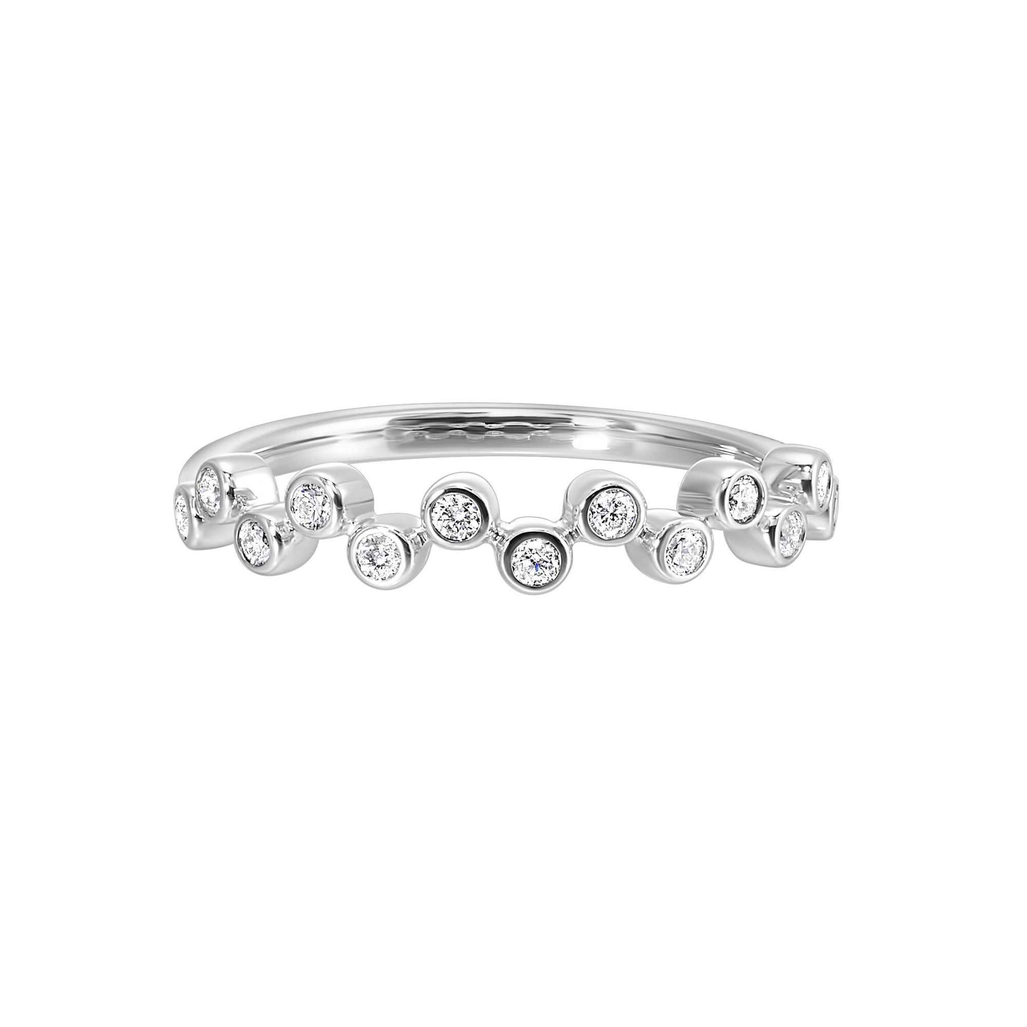 14Kt White Gold Diamond 1/5Ctw Ring - RG12373-4WC