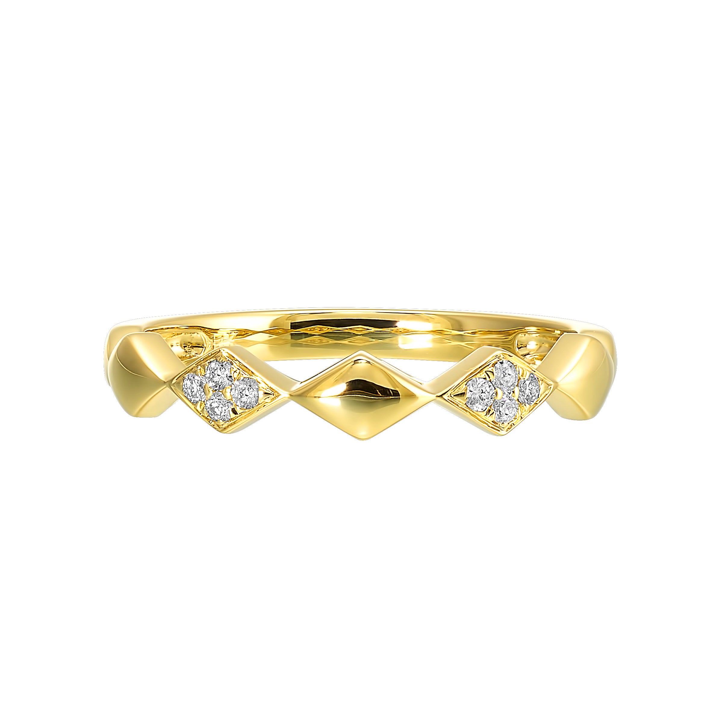 14Kt Yellow Gold Diamond 1/20Ctw Ring - RG13266-4YC