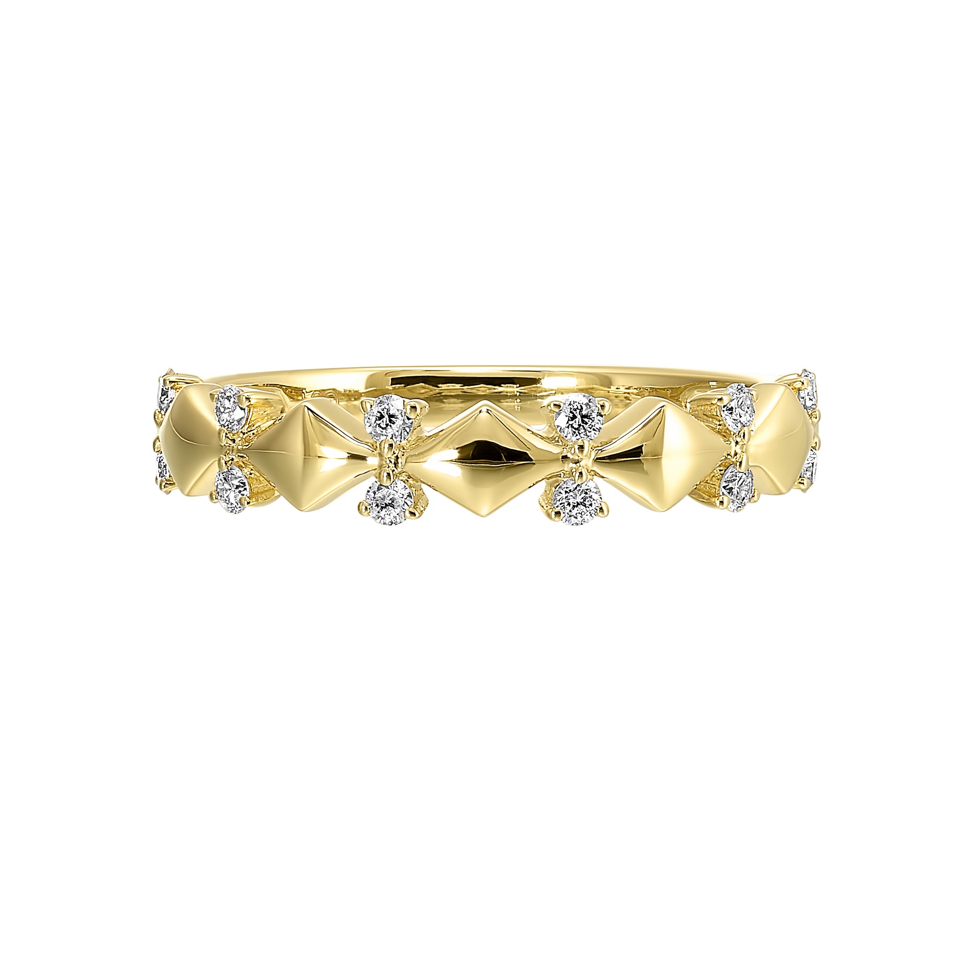 14Kt Yellow Gold Diamond 1/7Ctw Ring - RG13267-4YC