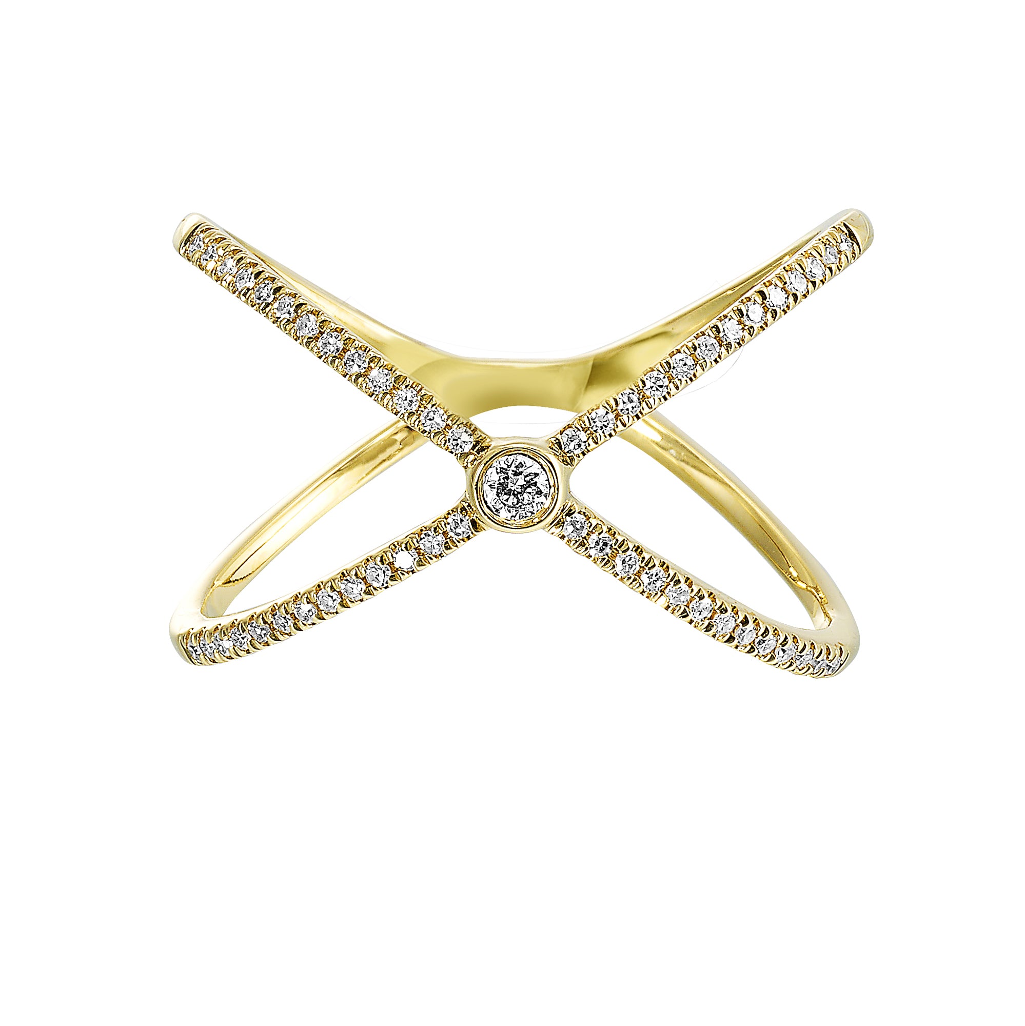 14Kt Yellow Gold Diamond 1/7Ctw Ring - RG13448-4YC