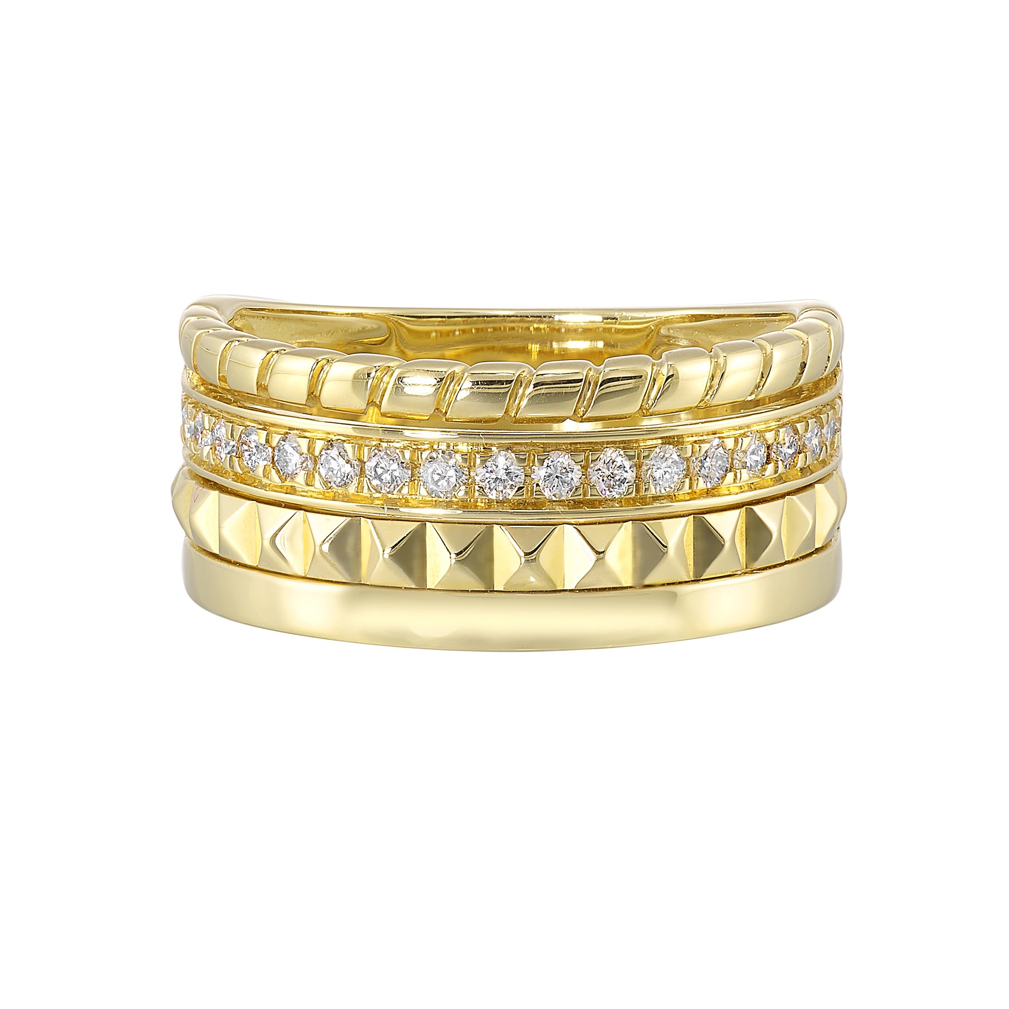 14Kt Yellow Gold Diamond 1/4Ctw Ring - RG13464-4YB