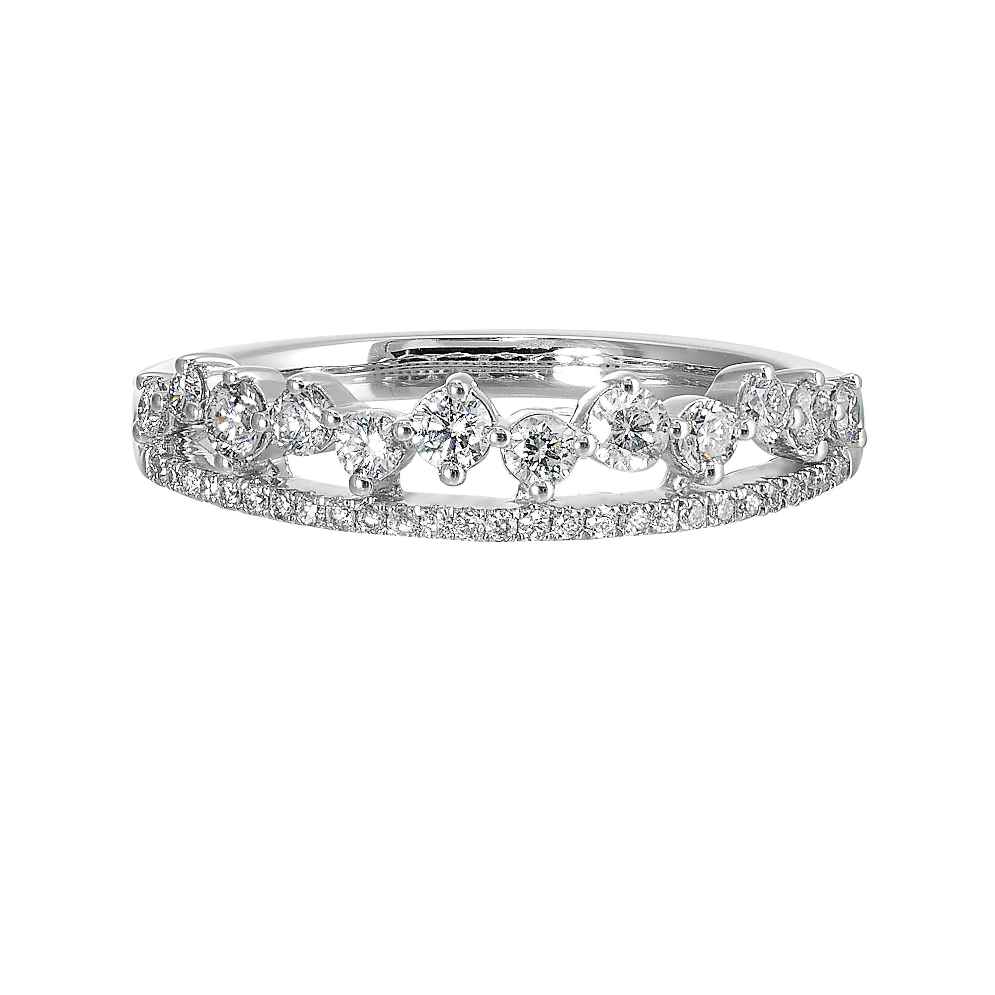 14Kt White Gold Diamond 3/8Ctw Ring - RG13465-4WB