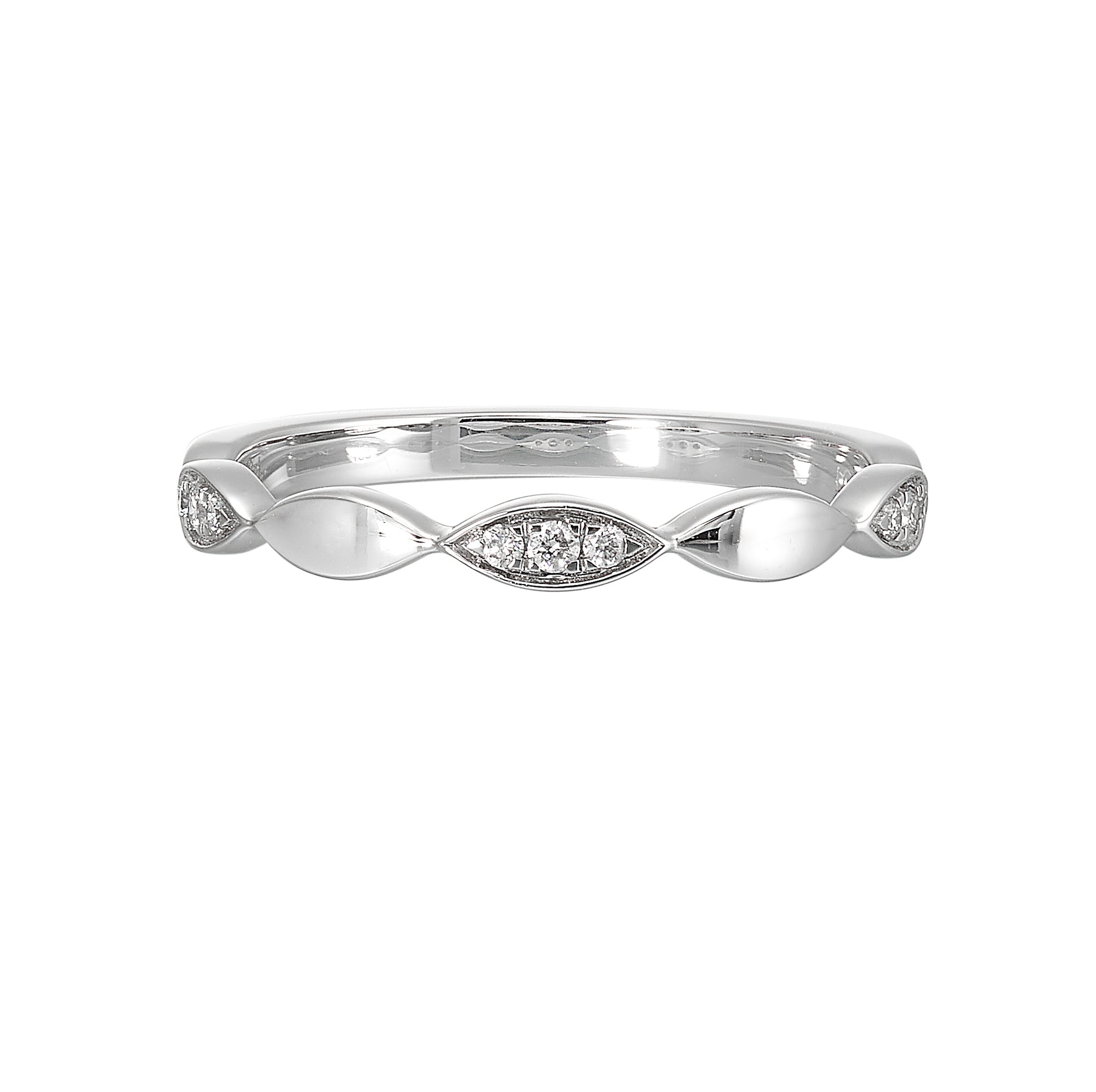 14Kt White Gold Diamond 1/15Ctw Ring - RG13469-4WB