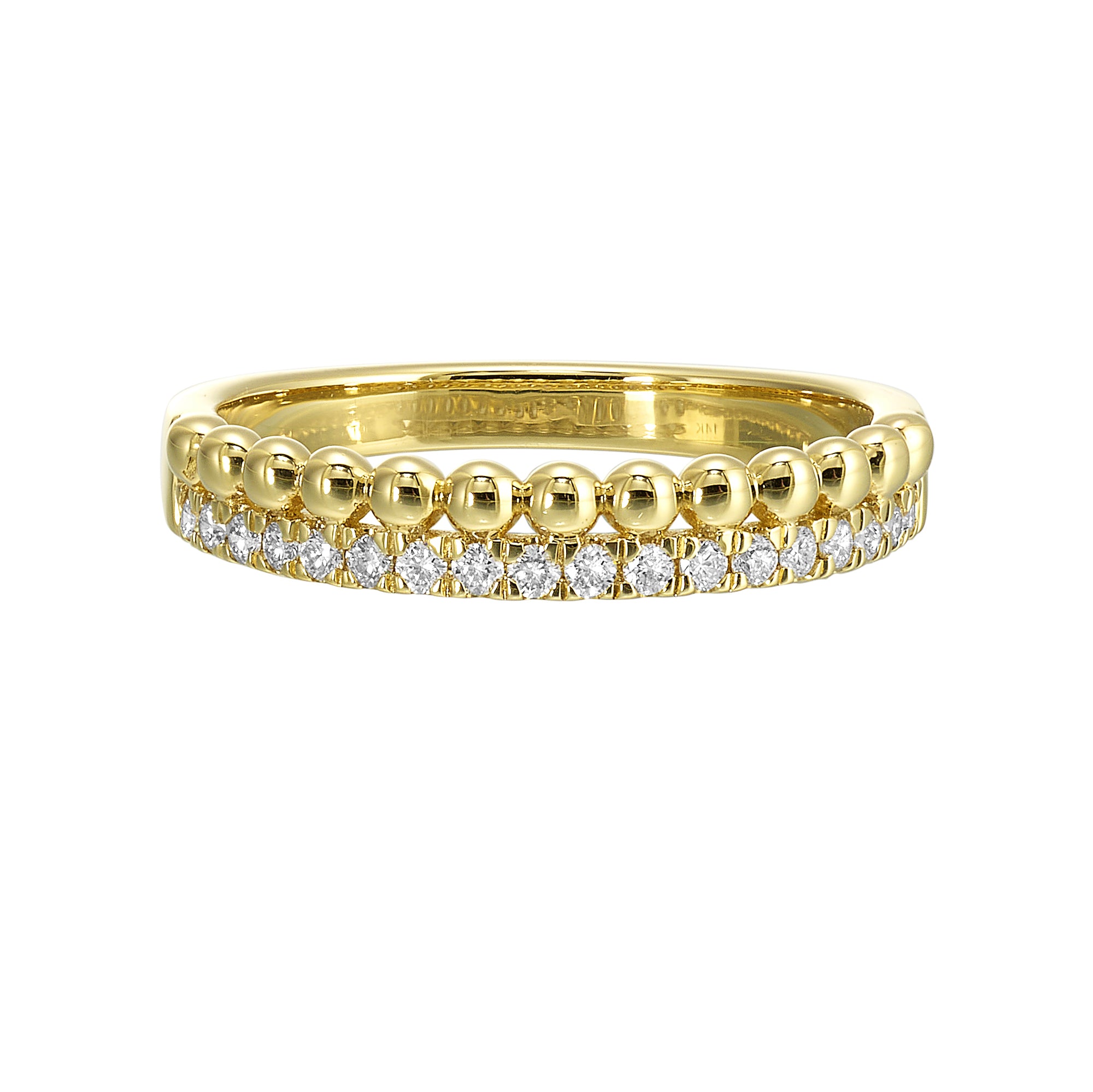 14Kt Yellow Gold Diamond 1/5Ctw Ring - RG13471-4YB