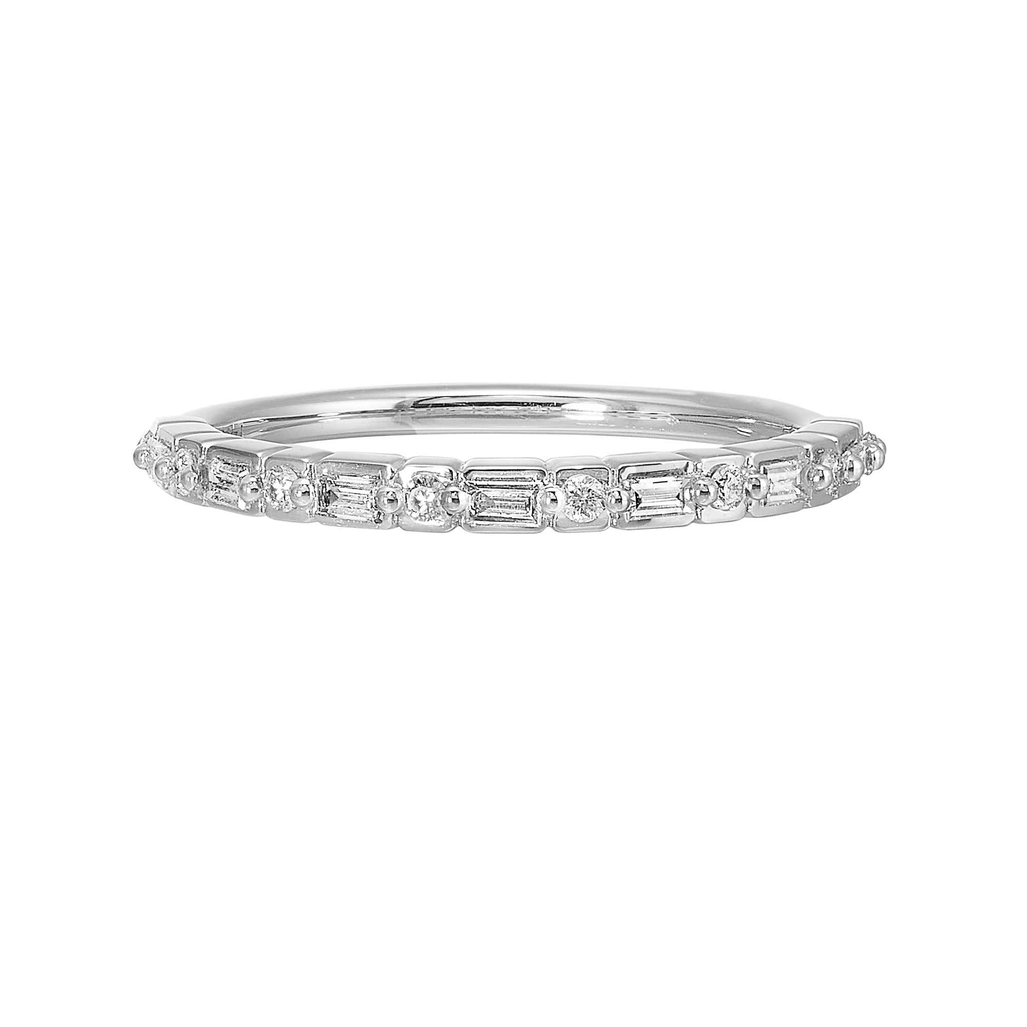 14Kt White Gold Diamond 1/5Ctw Ring - RG13472-4WB