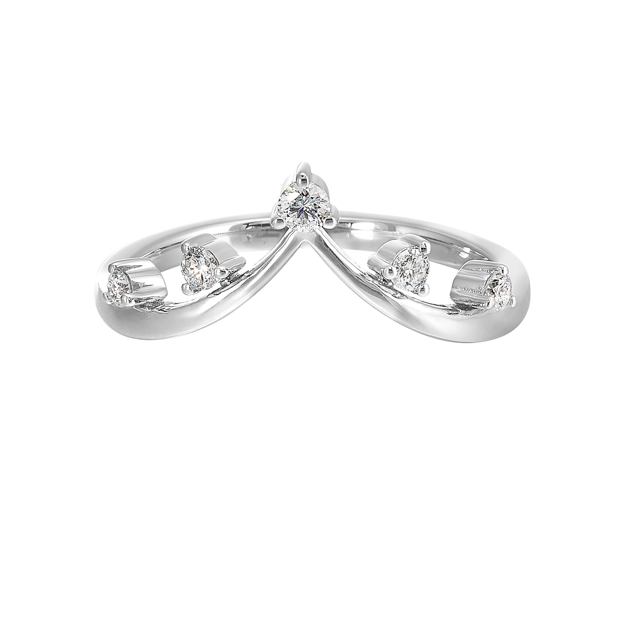 14Kt White Gold Diamond 1/7Ctw Ring - RG13473-4WB