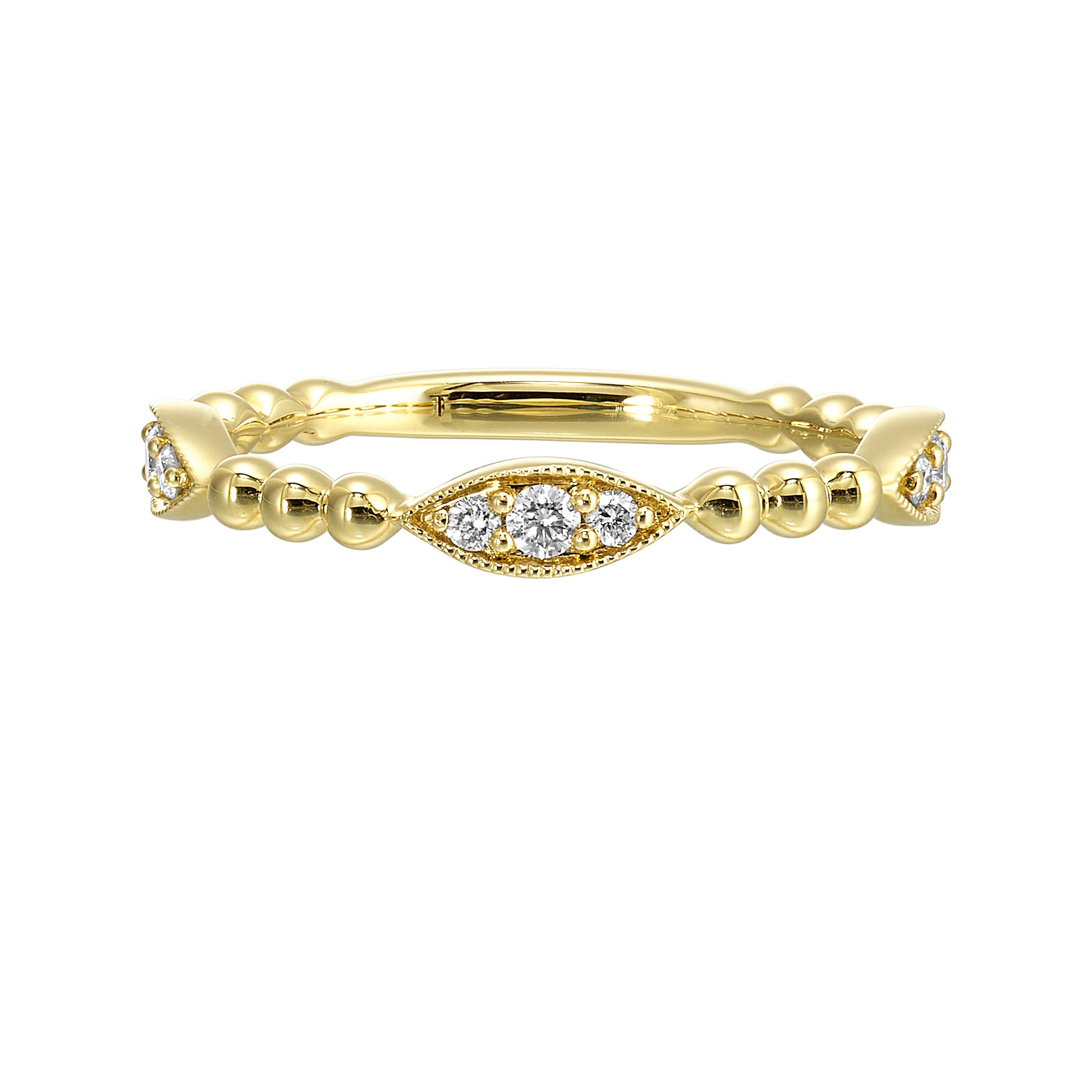 14Kt Yellow Gold Diamond 1/7Ctw Ring - RG13476-4YB
