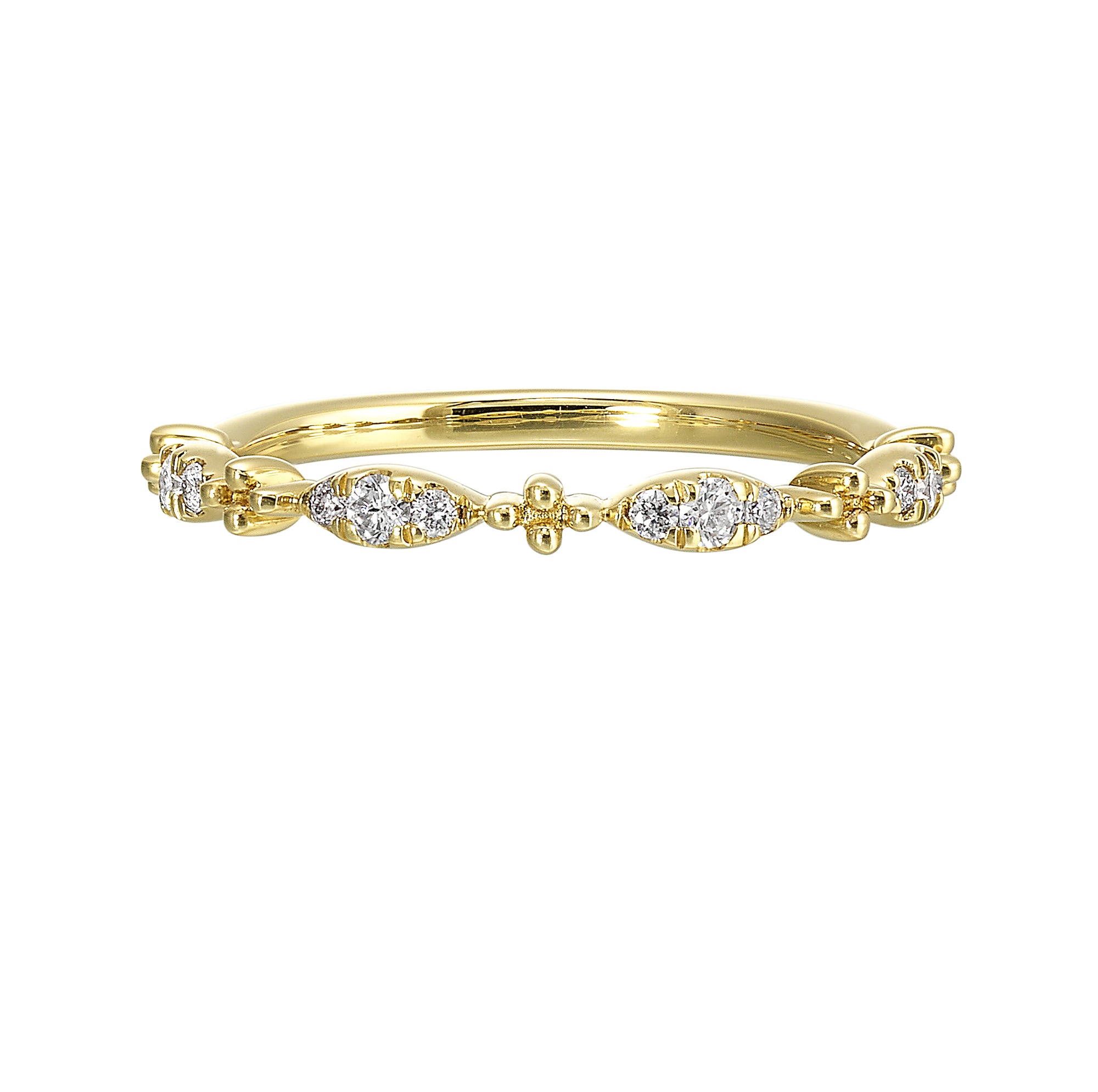 14Kt Yellow Gold Diamond 1/7Ctw Ring - RG13478-4YB