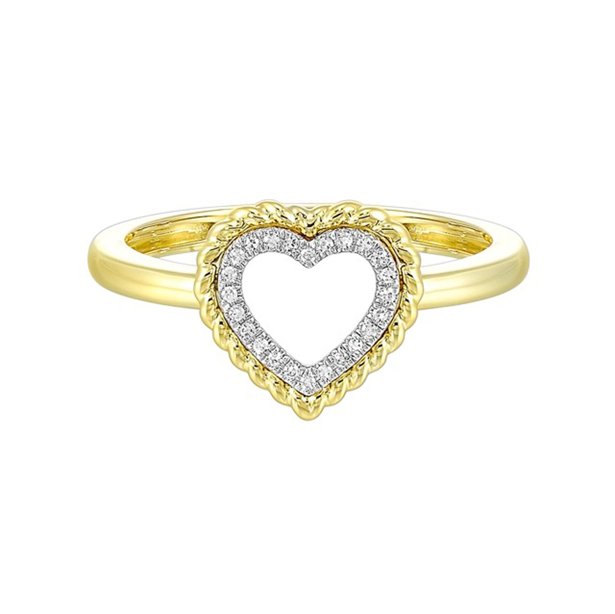 14Kt Yellow Gold Diamond 1/20Ctw Ring - RG15165-4YB
