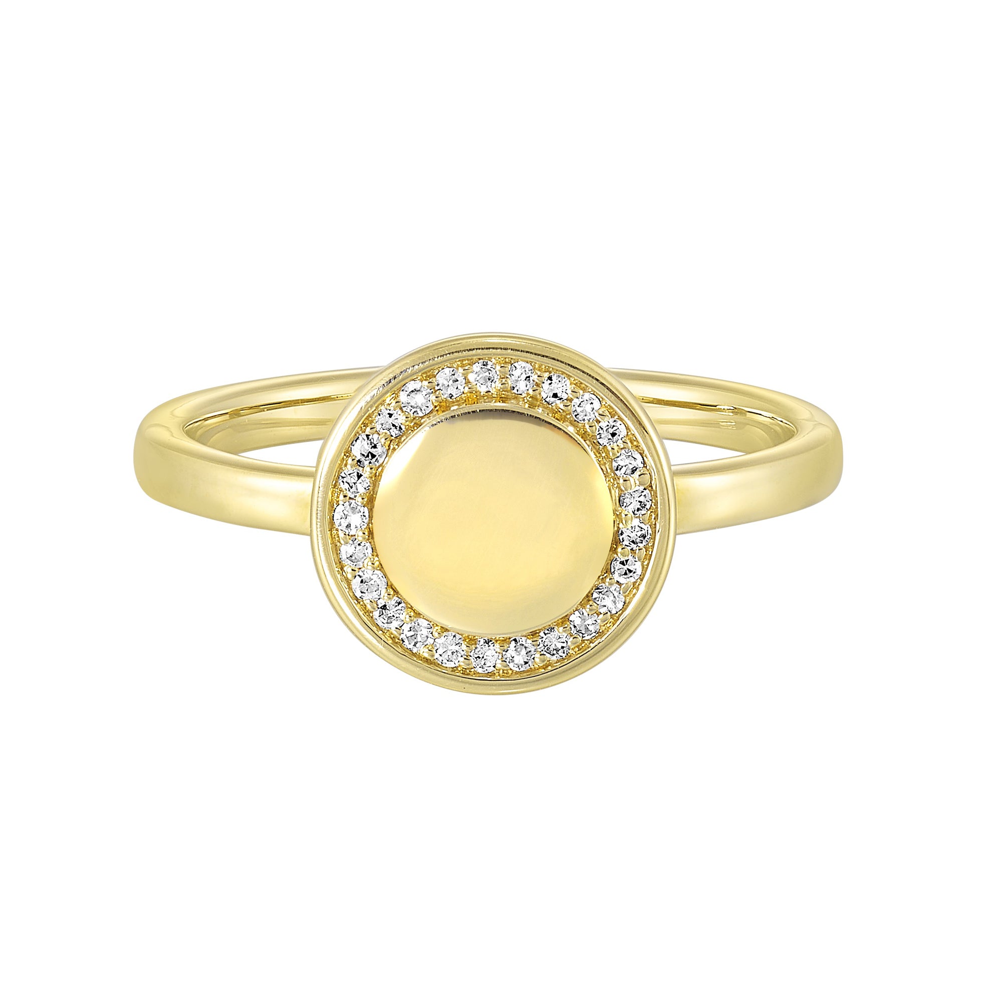 14Kt Yellow Gold Diamond 1/20Ctw Ring - RG15454-4YSC