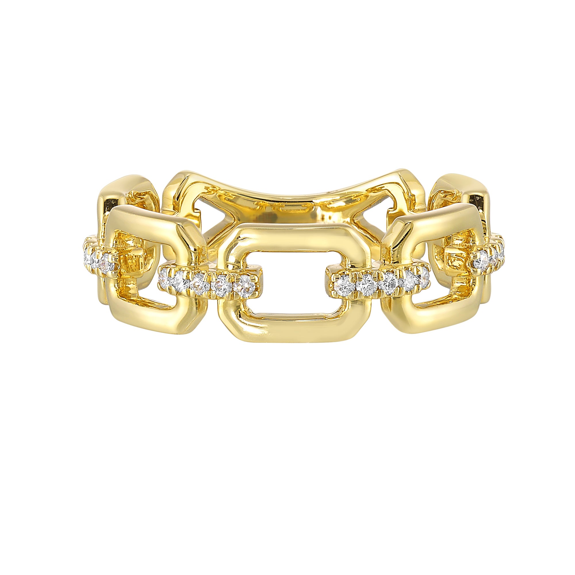 14Kt Yellow Gold Diamond 1/10Ctw Ring - RG15457-4YB