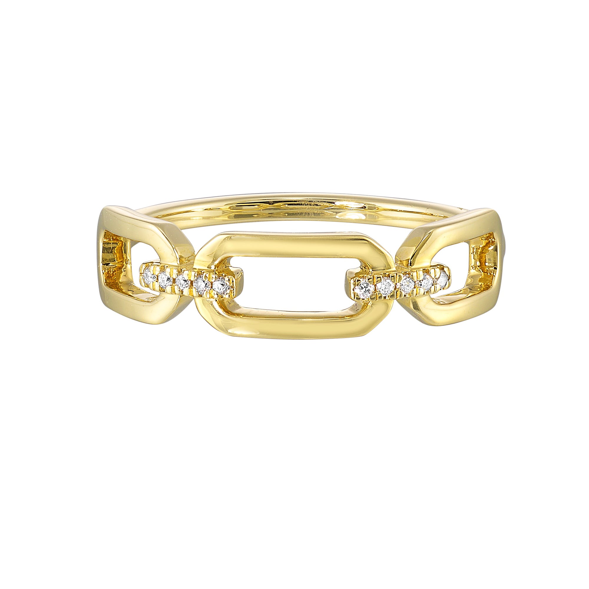 14Kt Yellow Gold Diamond 1/25Ctw Ring - RG15460-4YB