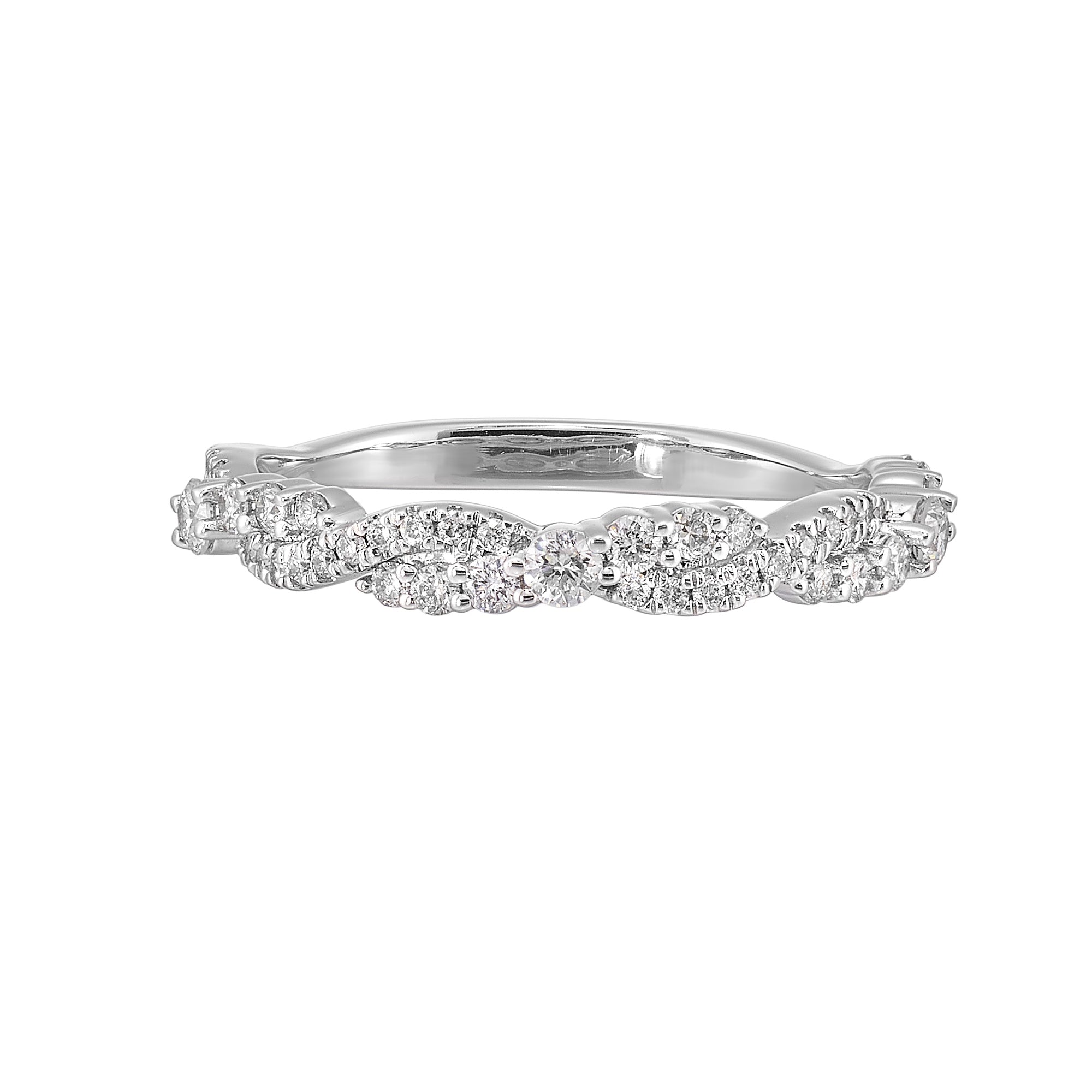 14Kt White Gold Diamond 3/8Ctw Ring - RG15466-4WB