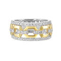 14Kt White Yellow Gold Diamond 1/2Ctw Ring - RG15498-4YWC