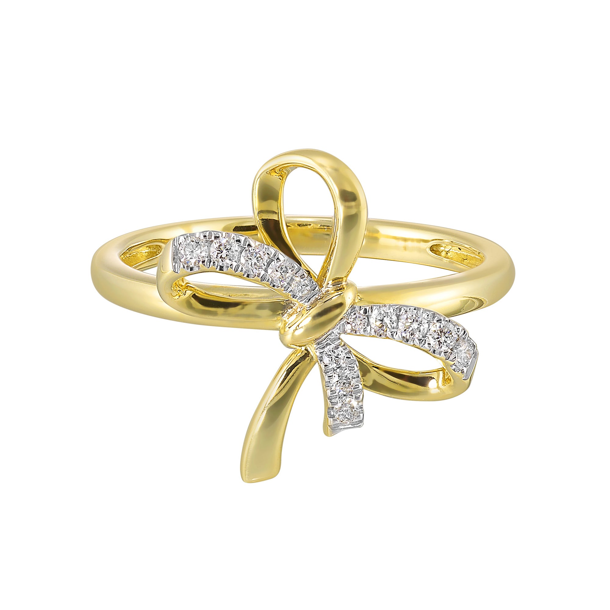 14Kt Yellow Gold Diamond 1/10Ctw Ring - RG15501-4YC