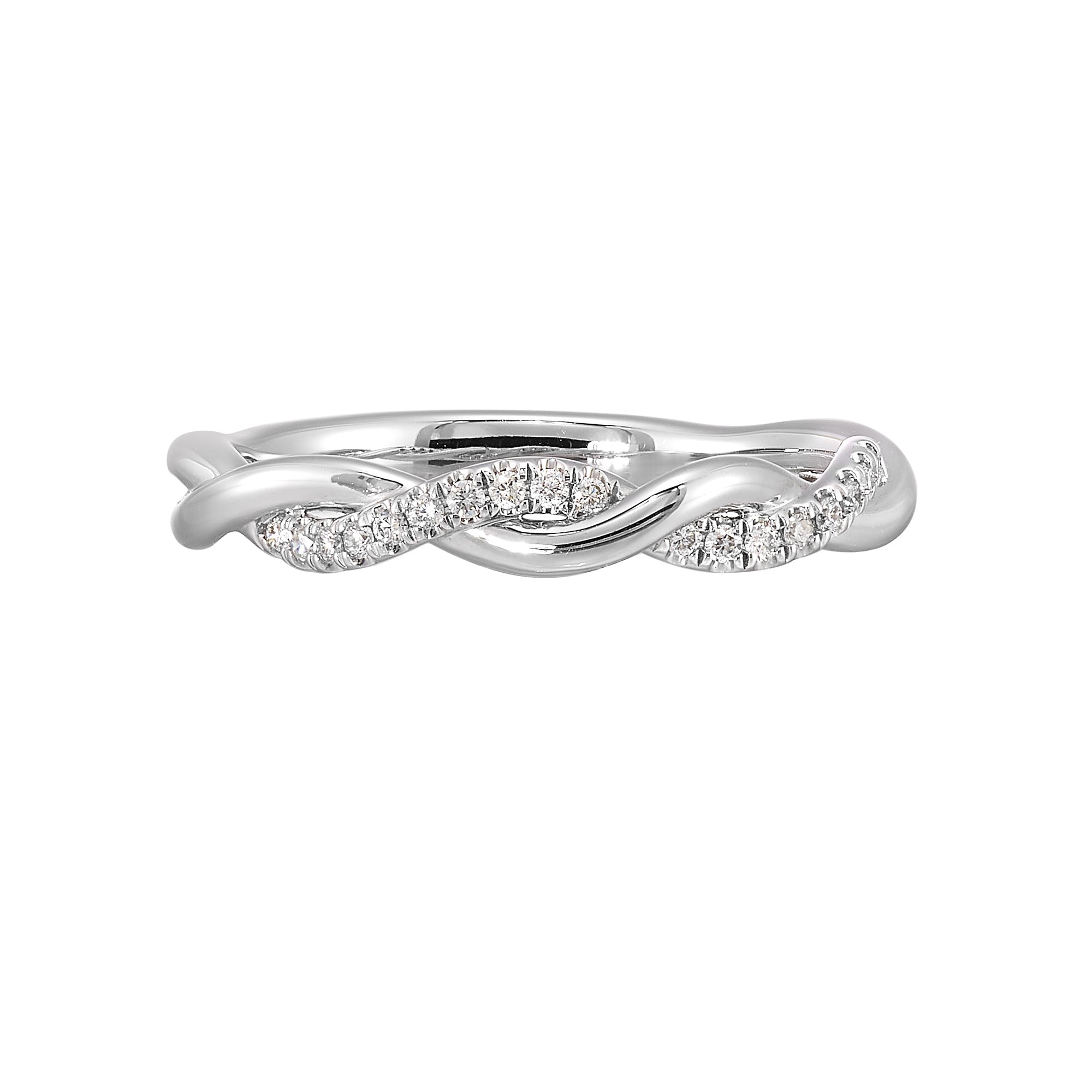 14Kt White Gold Diamond 1/10Ctw Ring - RG15589-4WB