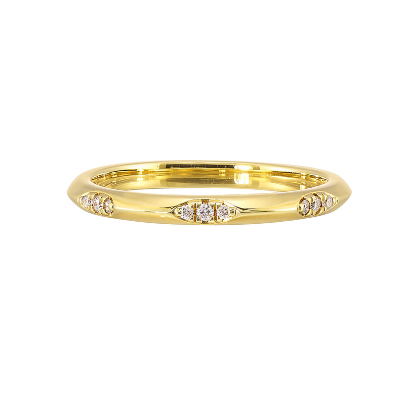 14Kt Yellow Gold Diamond 1/20Ctw Ring - RG16295-4YB