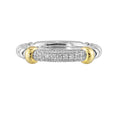 Gold Silver White Yellow Diamond 1/5Ctw Ring - RG16376-4YSSB
