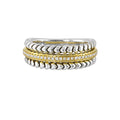 Gold Silver White Yellow Gold Diamond 1/10Ctw Ring - RG16489-SS4YSC