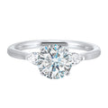 14Kt White Semi Mount 1/2Ctw For 2Ctw Round Center - W0240RN200SM-4WB