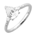 14Kt White Semi Mount 1/2Ctw For 2Ct Pear Center - W0240SN200SM-4WB
