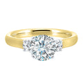 14Kt White Yellow Semi Mount 1/2Ctw For 2Ctw Round Center - W0290RN200SM-4YWB