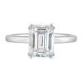 14Kt White Semi Mount For 2Ctw Emerald Cut Center - W0350EN200SM-4W