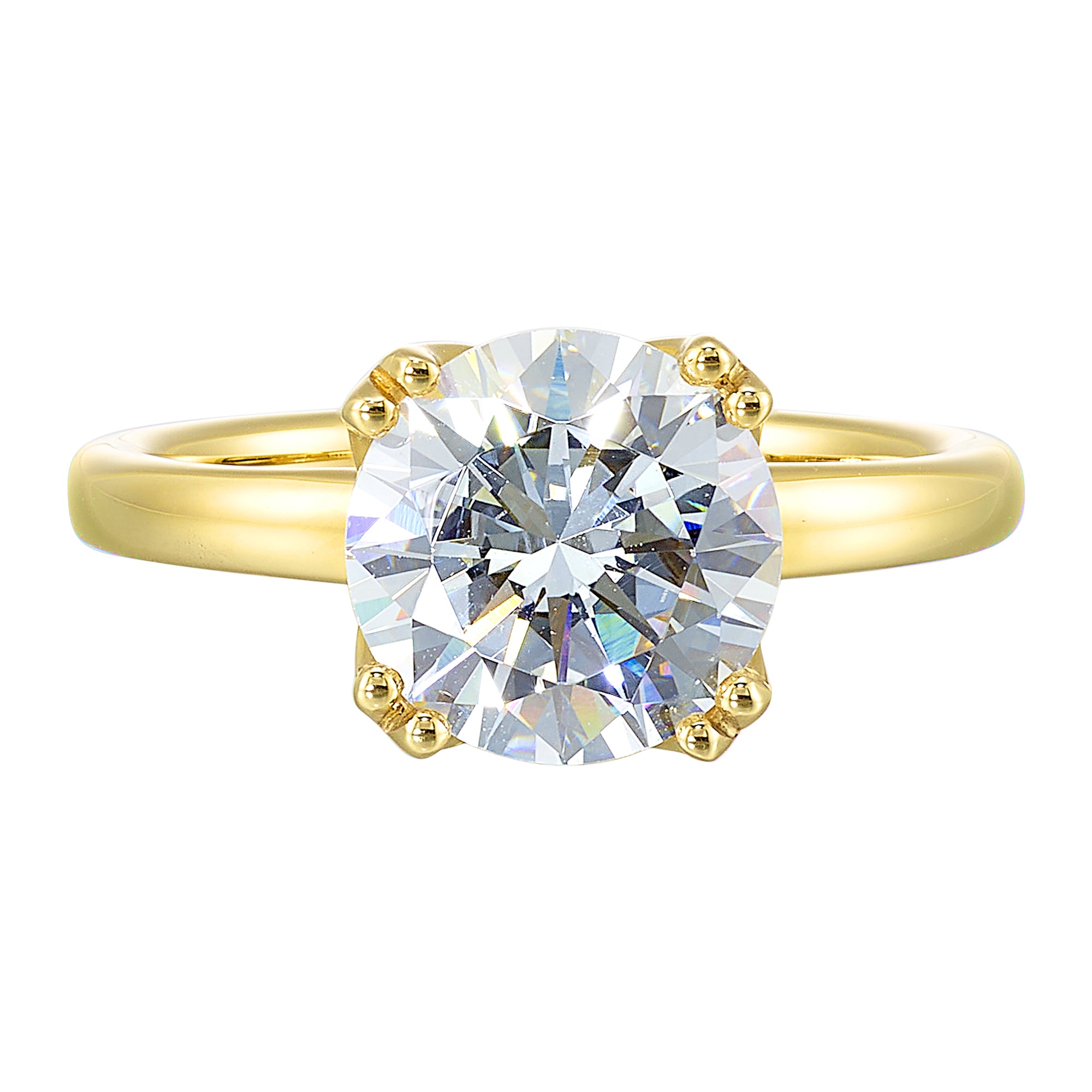 14Kt Yellow Semi Mount For 2Ct Round Center - W0350RN200SM-4Y