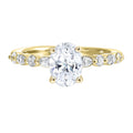 14Kt Yellow Semi Mount 1/3Ctw For 2Ctw Oval Center - W0761ON200SM-4YB