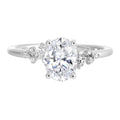 14Kt White Semi Mount 1/7Ctw For 1 1/2Ct Oval Center - W1121ON150SM-4WB