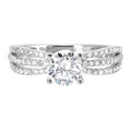 14Kt White Semi Mount 1/3Ctw For 1Ctw Round Center - W1181RN100SM-4WB