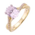 14Kt White Yellow Semi Mount 1/7Ctw For 2Ct Oval Center - W1282ON200SM-4YWB