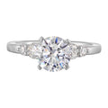 Five times diamonds for five times sparkles. A classic, lustrous band completes the look of this five stone engagement ring. - W3011RN100SM-4WB