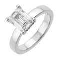 14Kt White Semi Mount 1/15Ctw For 2Ct Emerald Cut Center - W3730EN200SM-4WB
