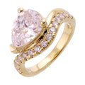 14Kt Yellow Semi Mount 1/2Ctw For 3Ct Pear Center - W3791SN300SM-4YB